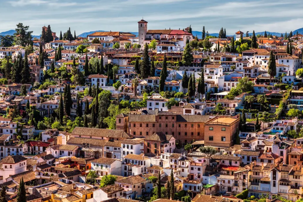 Albaicín neighbourhood in Granada A landscape view of the Albaicín Quarter