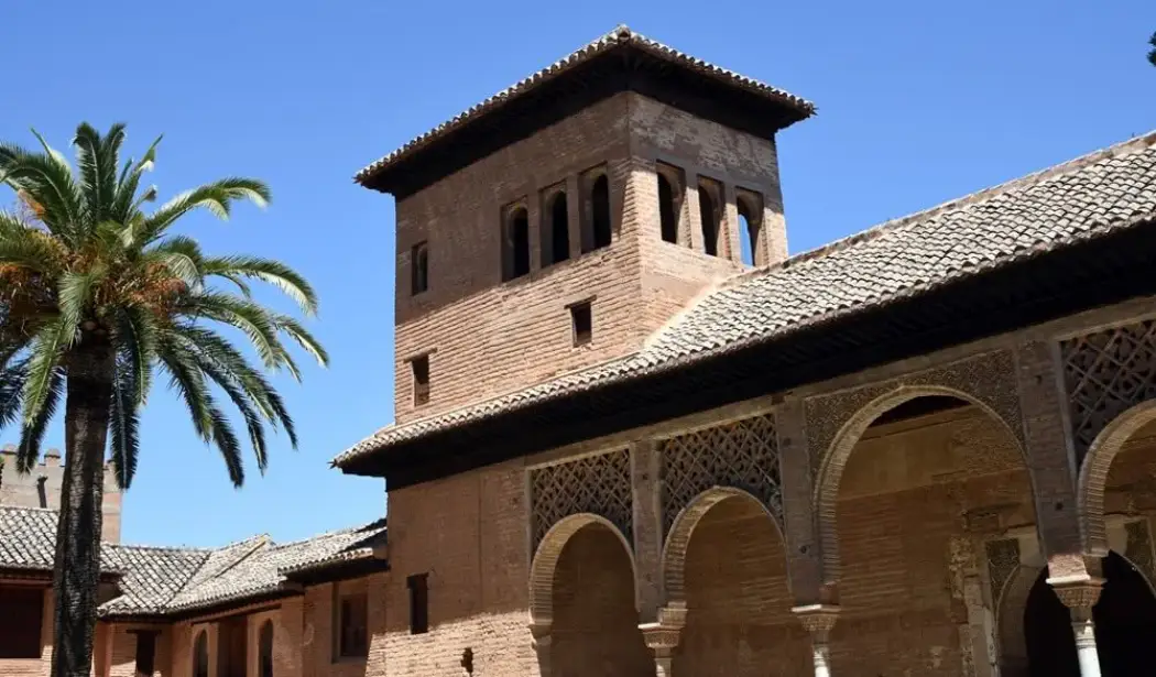 Partal Palace in Alhambra A close-up view of the Partal Palace