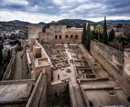 The full view of the Alcazaba Fortress 