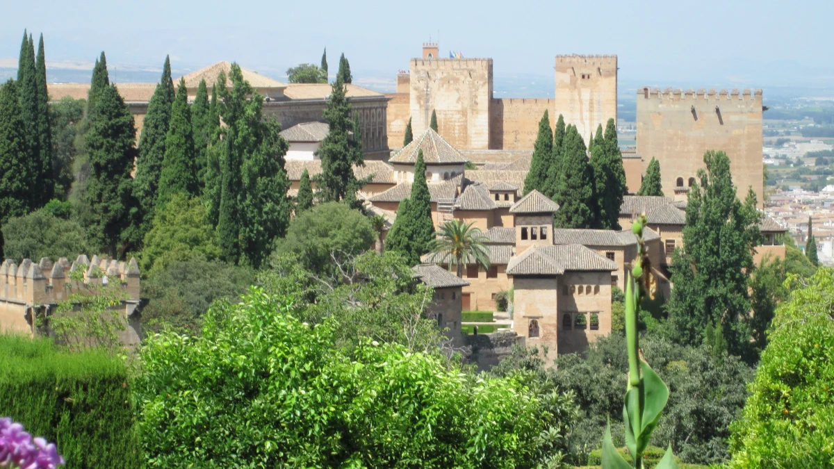 The Alhambra Castle surrounded by trees