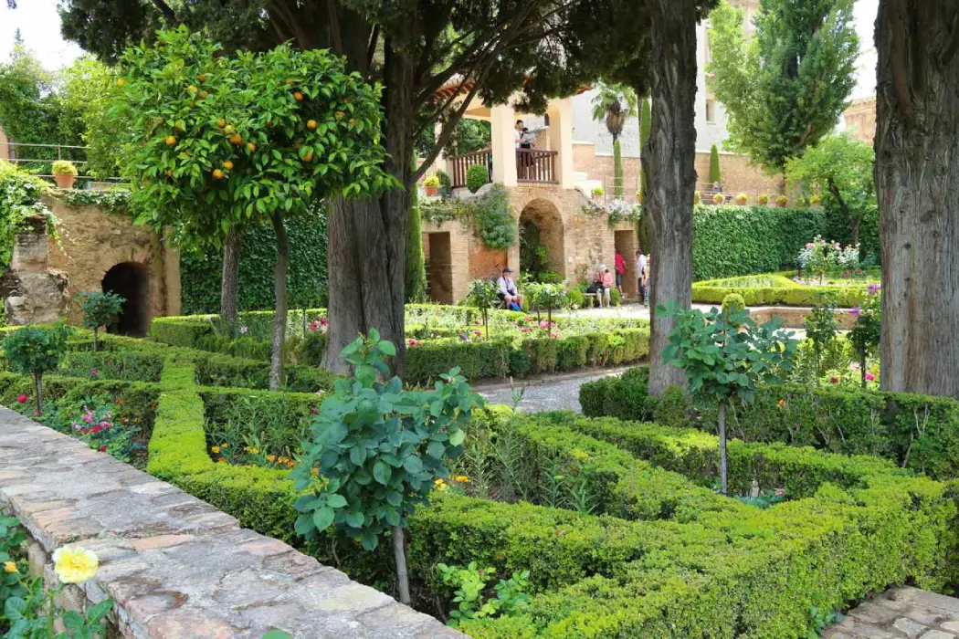 Generalife Upper garden in Alhambra