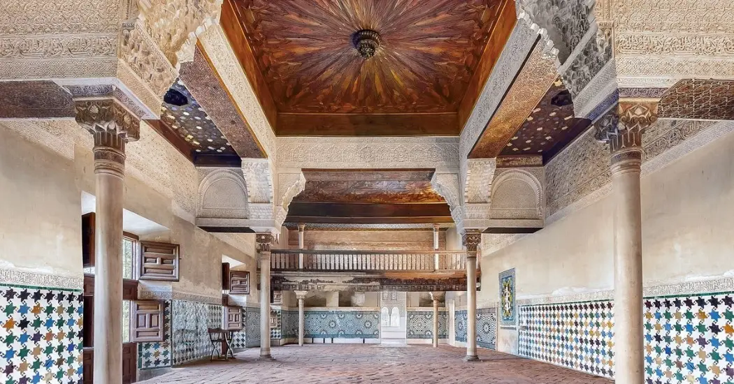 The marvelous tileworks inside the Alhambra Palace